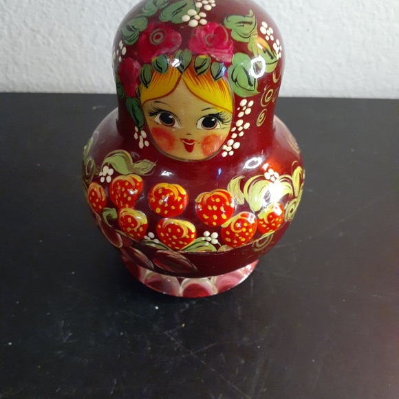 VTG Handpainted Russian Matryoshka Nesting Dolls Set of 8 - Picture 10 of 10
